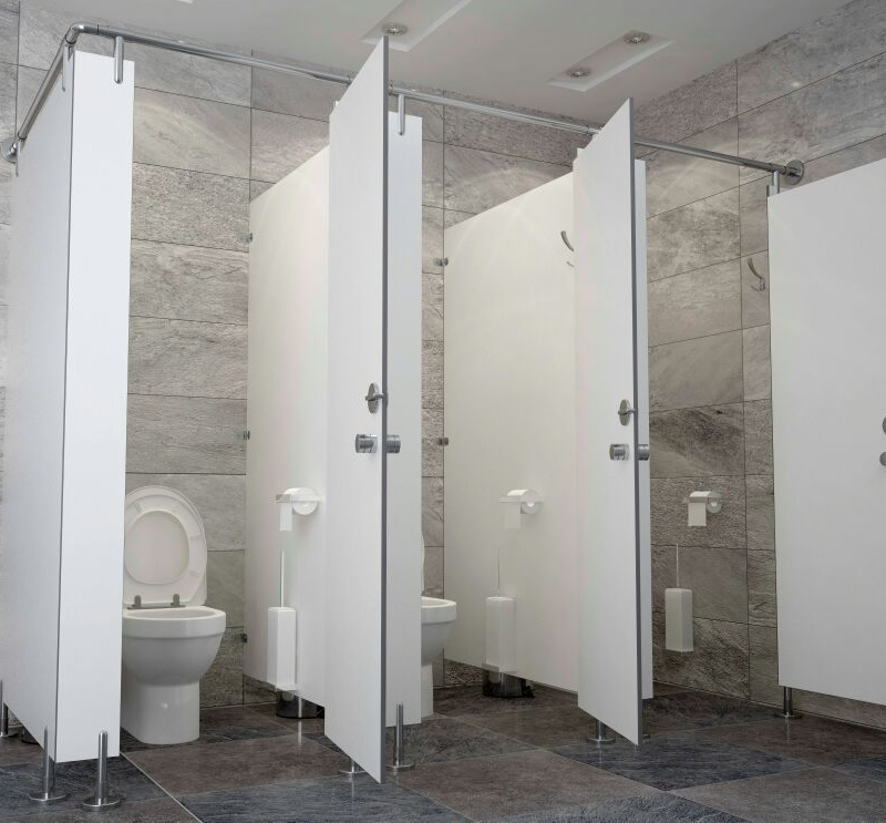HPL Locker Compact Laminate Toilet Partition Applicable to Office Buildings, Shopping Malls