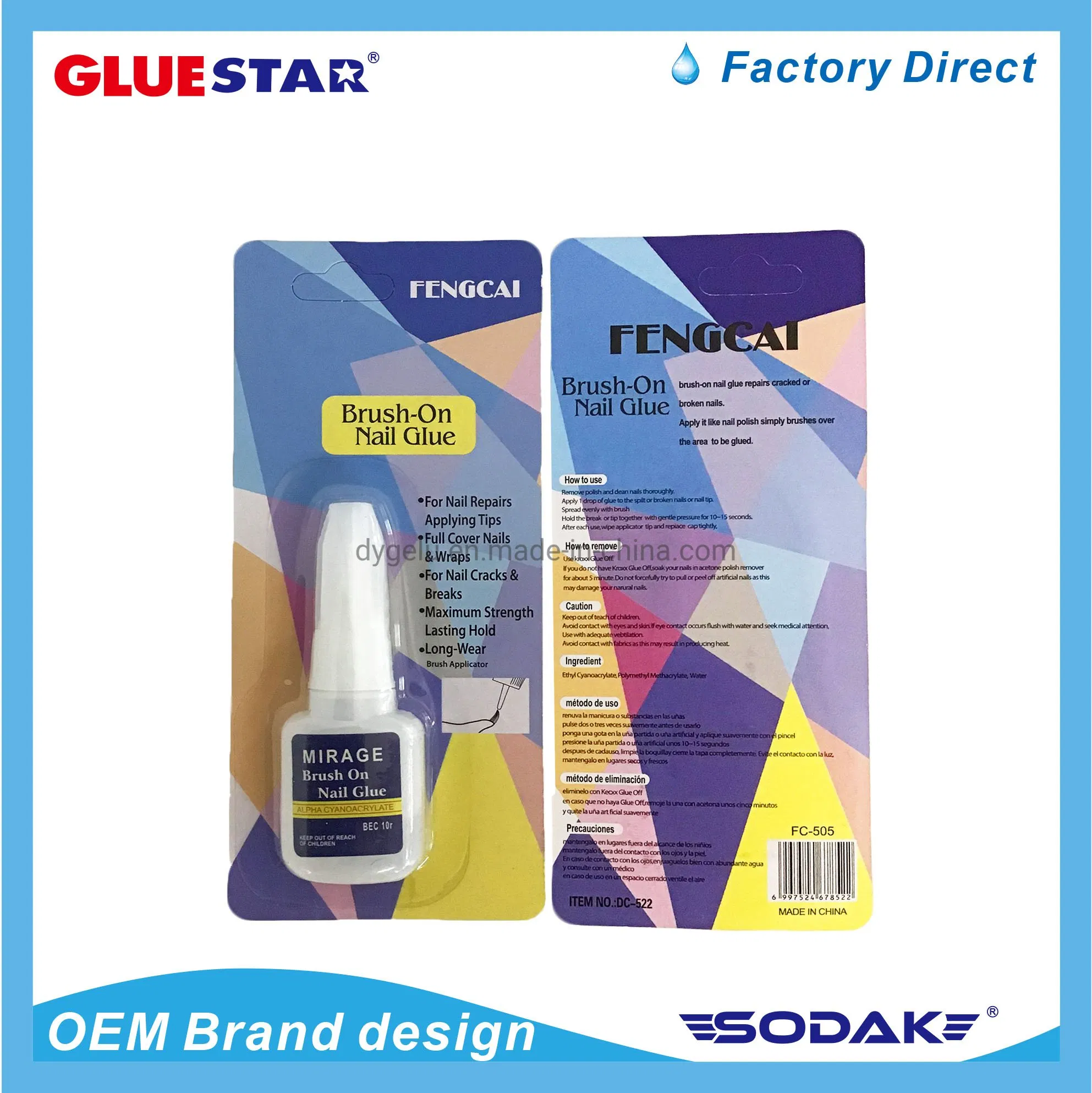 Hot Sale Women Nail Art Glue for Tips Low Price Wholesale Nail Glue Bulk