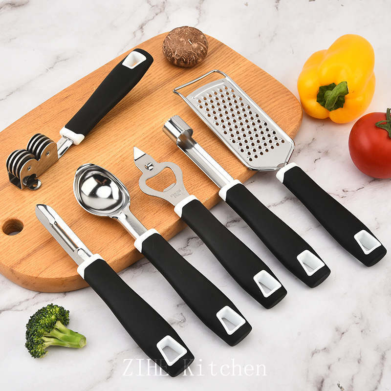 Cheese Grater Pizza Cutter Kitchen Gadgets Knife Sharpener Multifunction