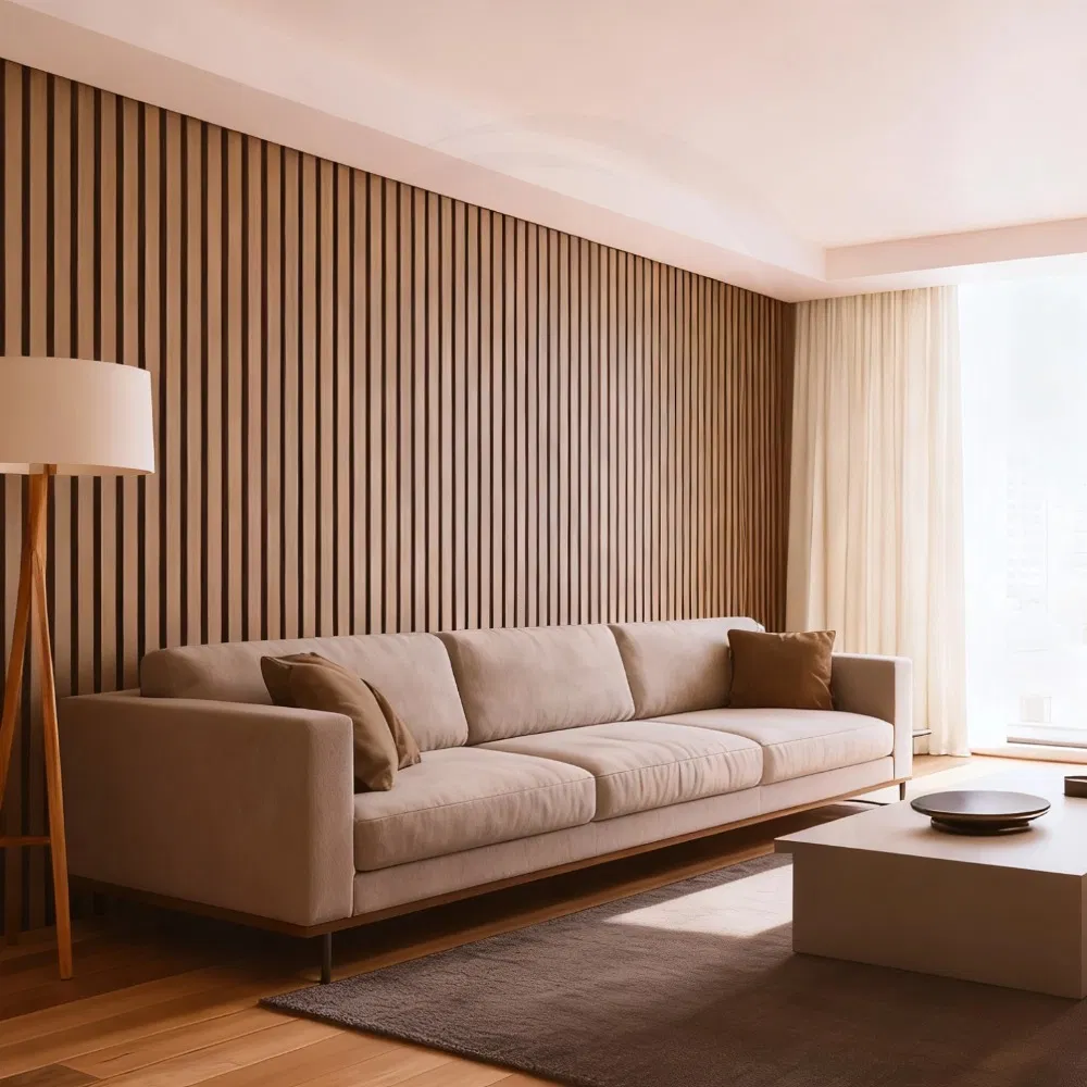 Reasonable Price Soundproof Wood Veneer Slat Acoustic Panel