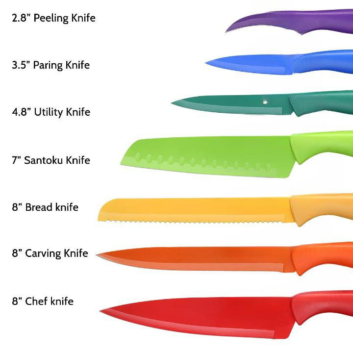 Набор профессиональных кухонных ножей Rainbow Sharp