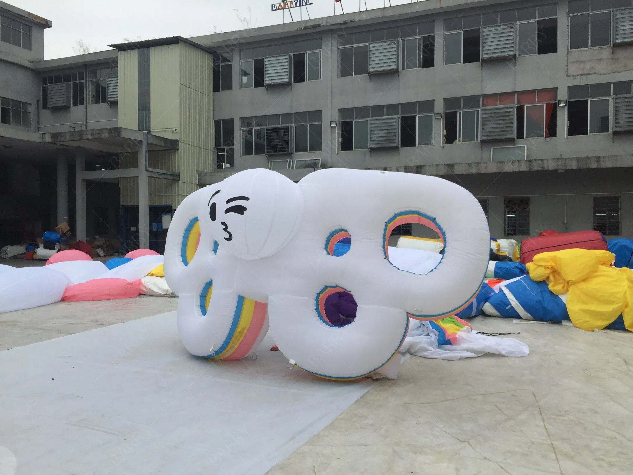 Custom Giant LED Light Colorful Inflatable Butterfly for Square Decoration