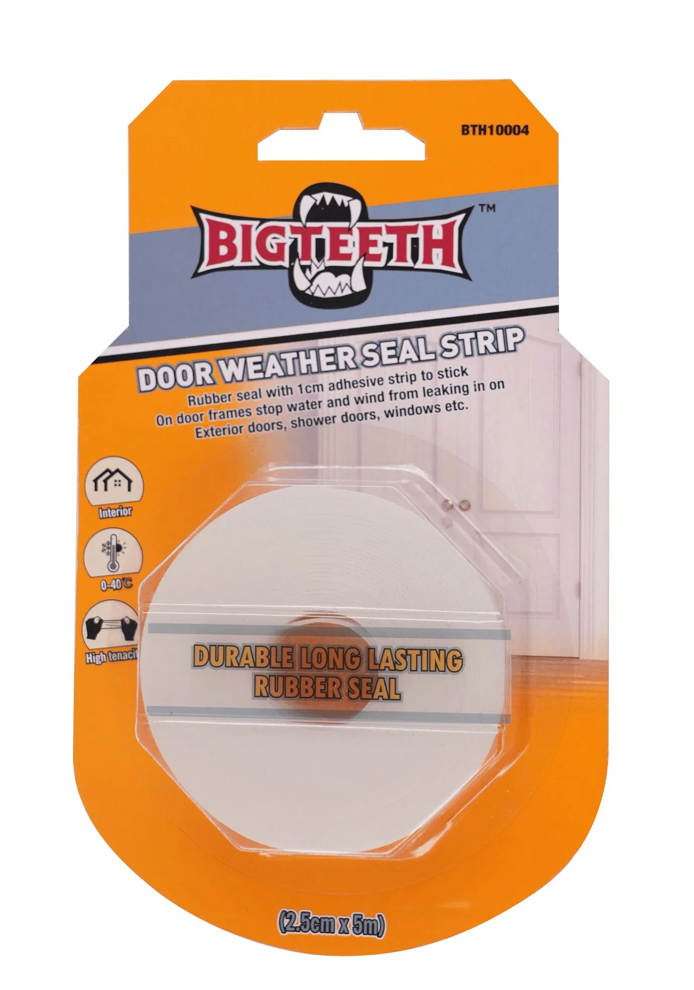 Bigteeth Door Window Weather Seal Strip Bth10004 2.5cm X 5m.