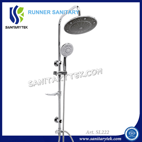 Modern Bathroom Shower Column Chromed Plated Shower Set with Handshower