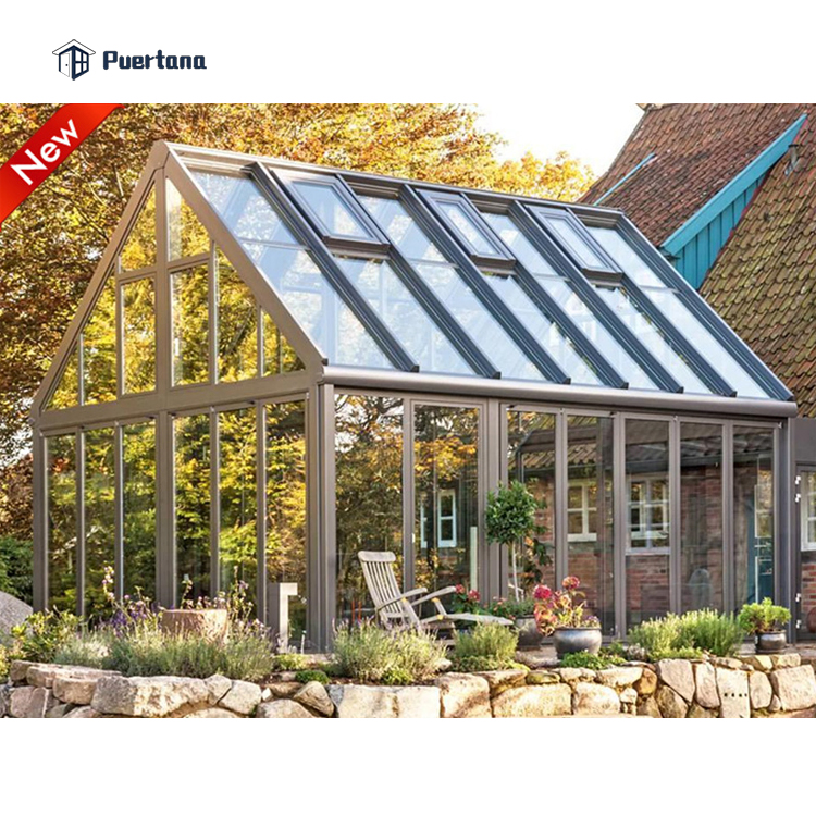 Lean to Wall Mounted Sunroom Patio Room Conservatories Enclosure and Solarium Aluminum