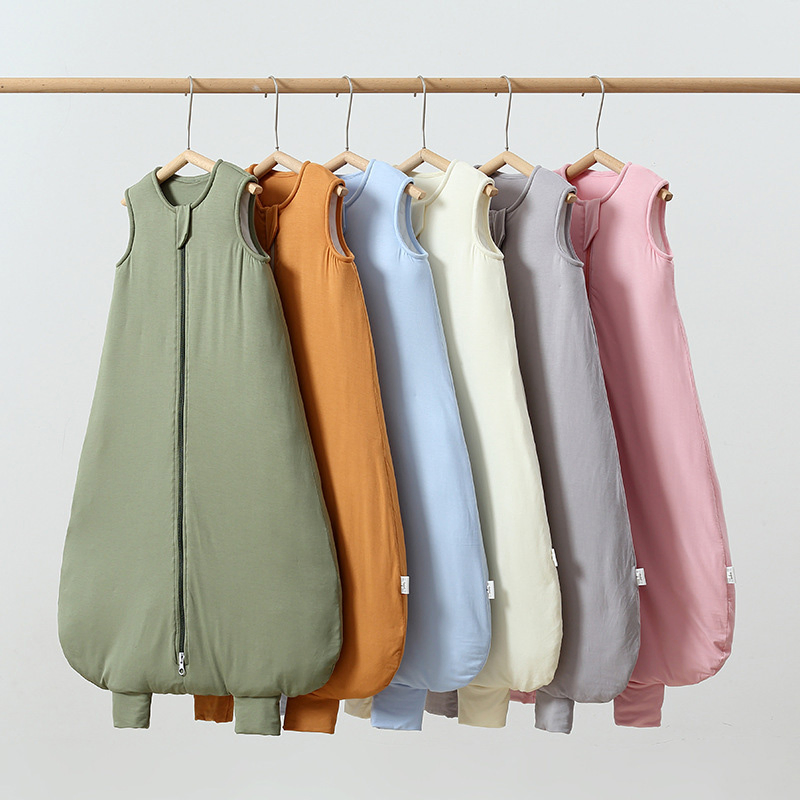 Verified CPC CE Baby Sleep Sack Solid Color Infant Wearable Blanket Sleeveless Cotton Eco-Friendly Soft Baby Sleeping Bags