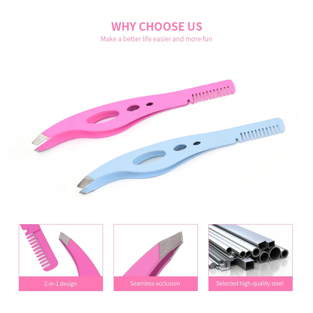 Beauty Makeup Tweezers for Eyelash Extension False Lash Applicator Eyebrow Tweezers