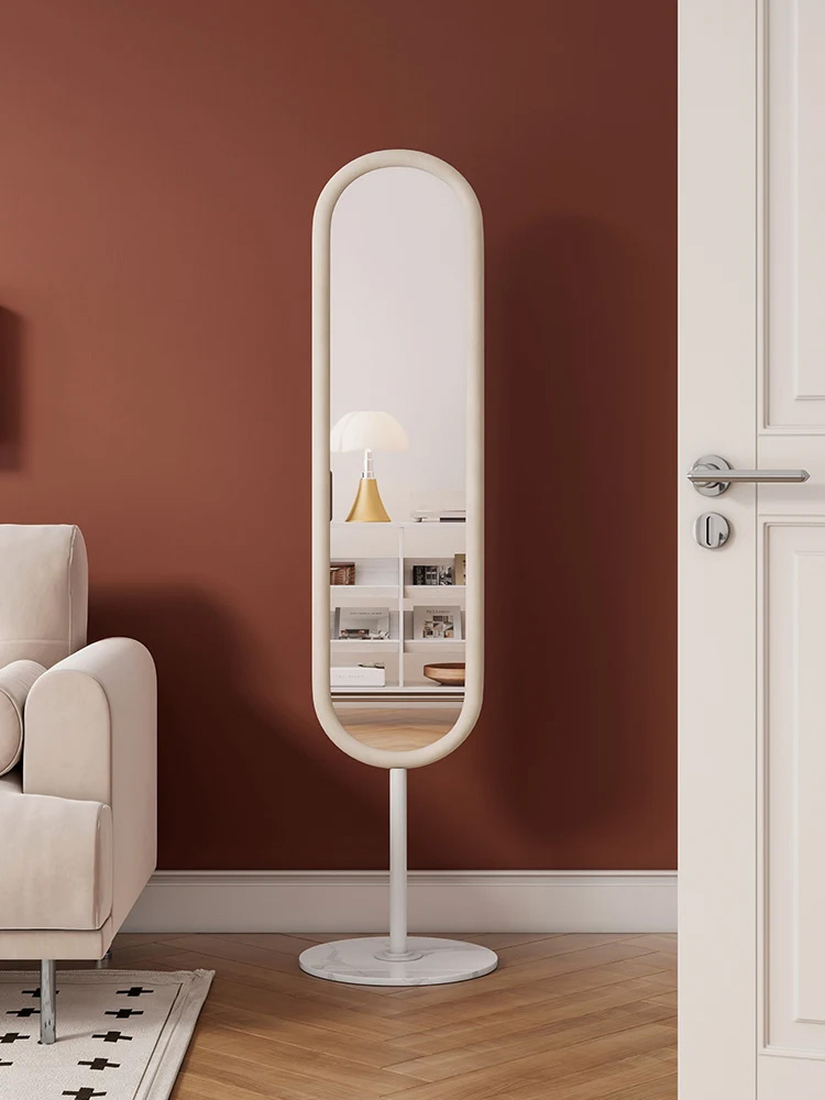 Nordic Ins Wind Floor Mirror Home Bedroom Cloakroom Porch Corner Full-Length Mirror Creative Designer Full-Body Mirror