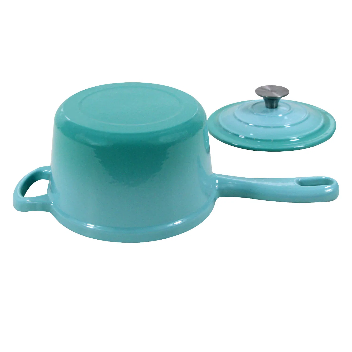 17cm Enamel Coated Cast Iron Sauce Pot Saucepan Deep Sauce Pot Cast Iron Mini Soup Pot