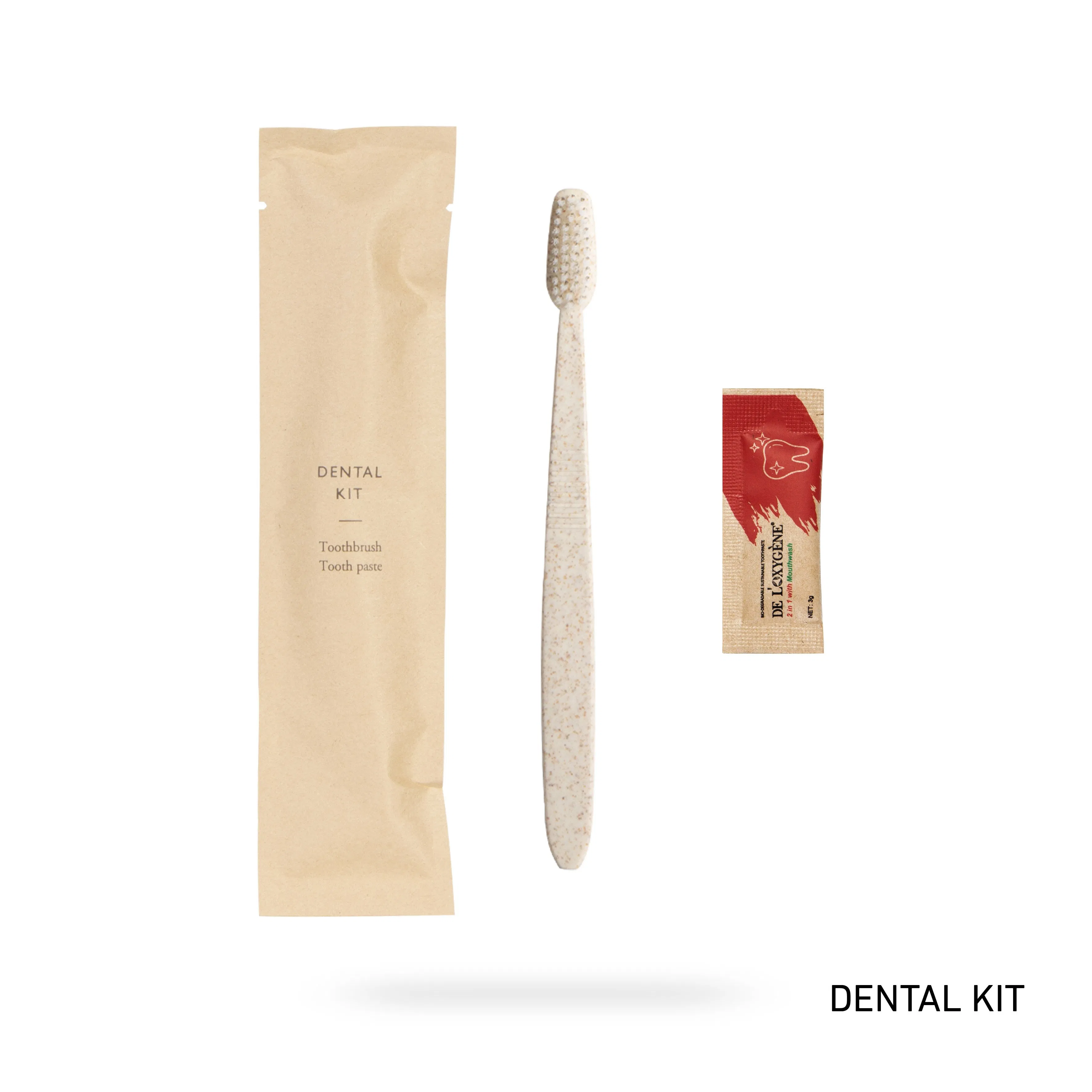 Hotel Bathroom Supplies Dental Kit for Hotel Disposable Toothbrush Toothpaste
