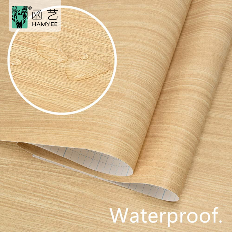 Vinyl Self Adhesive Film Wood 3D Floor Paper Waterproof Wall Paper PVC