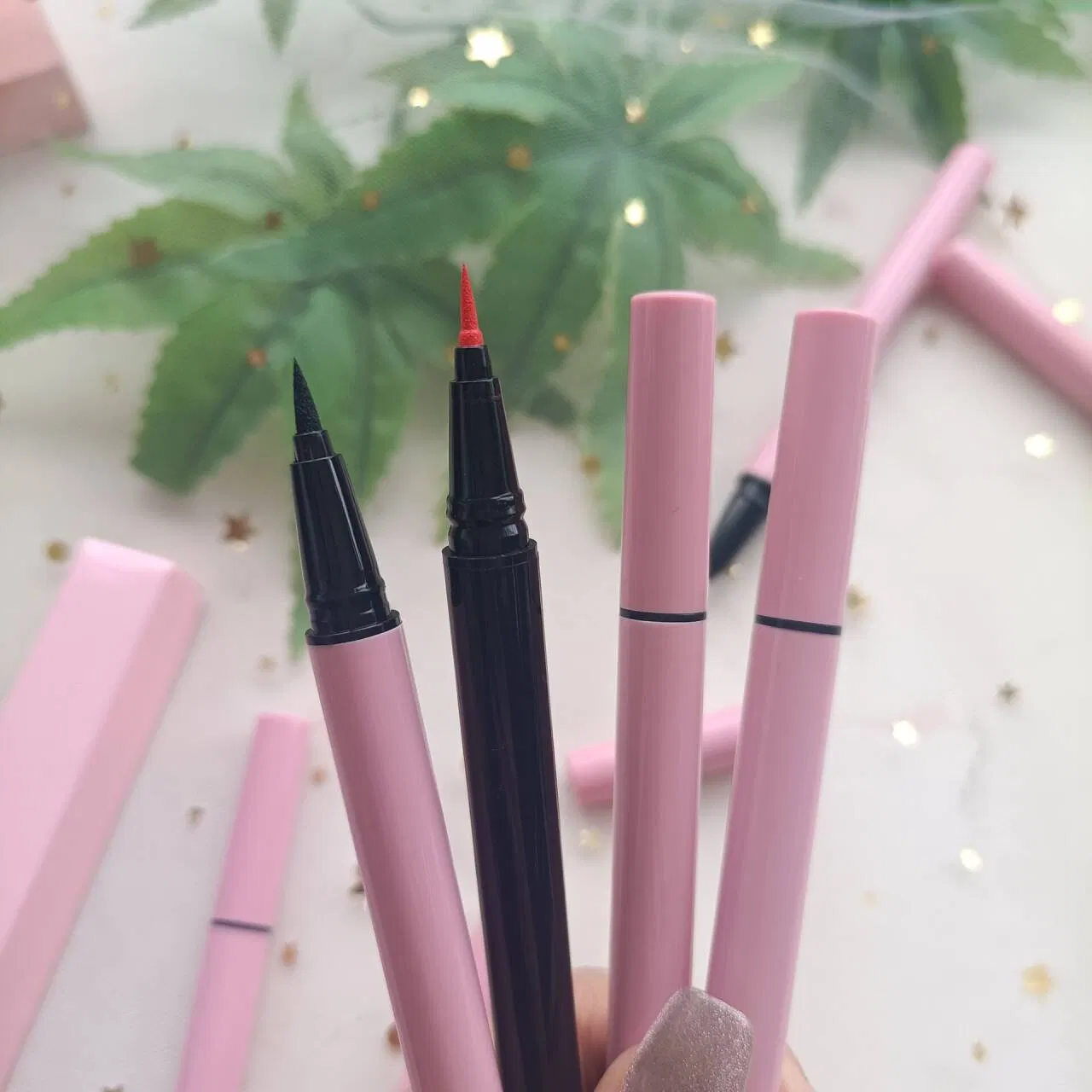 Wholesale Vegan Fluorescence Liquid Eyeliner Custom Logo Eye Makeup High Pigment Liquid Eyeliner