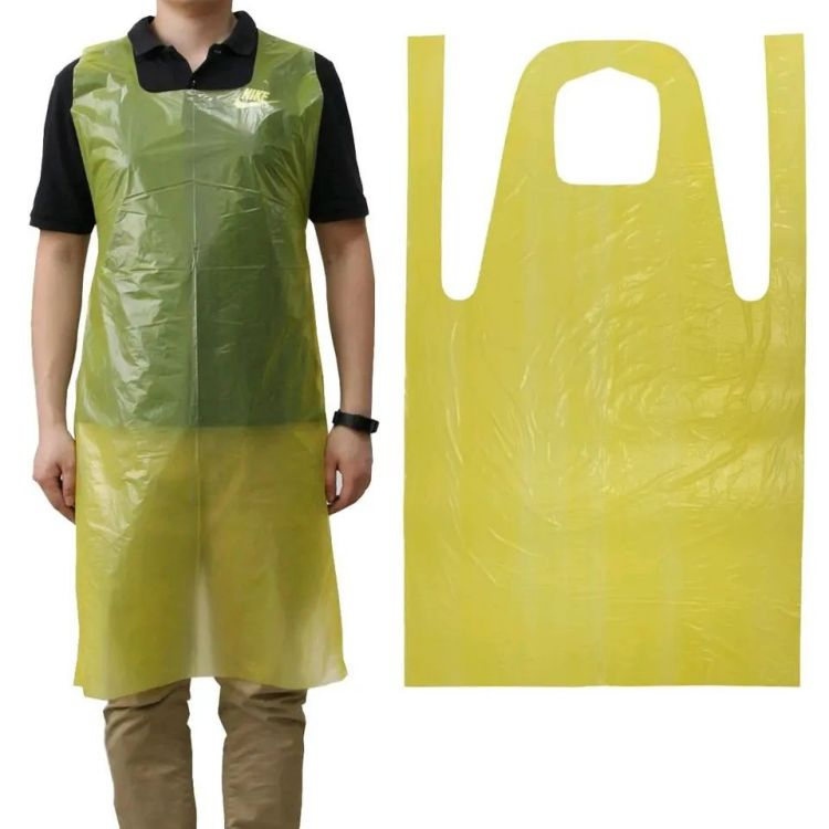 OEM Disposable LDPE/HDPE Plastic Waterproof Transparent Apron for Barbecue & Picnic