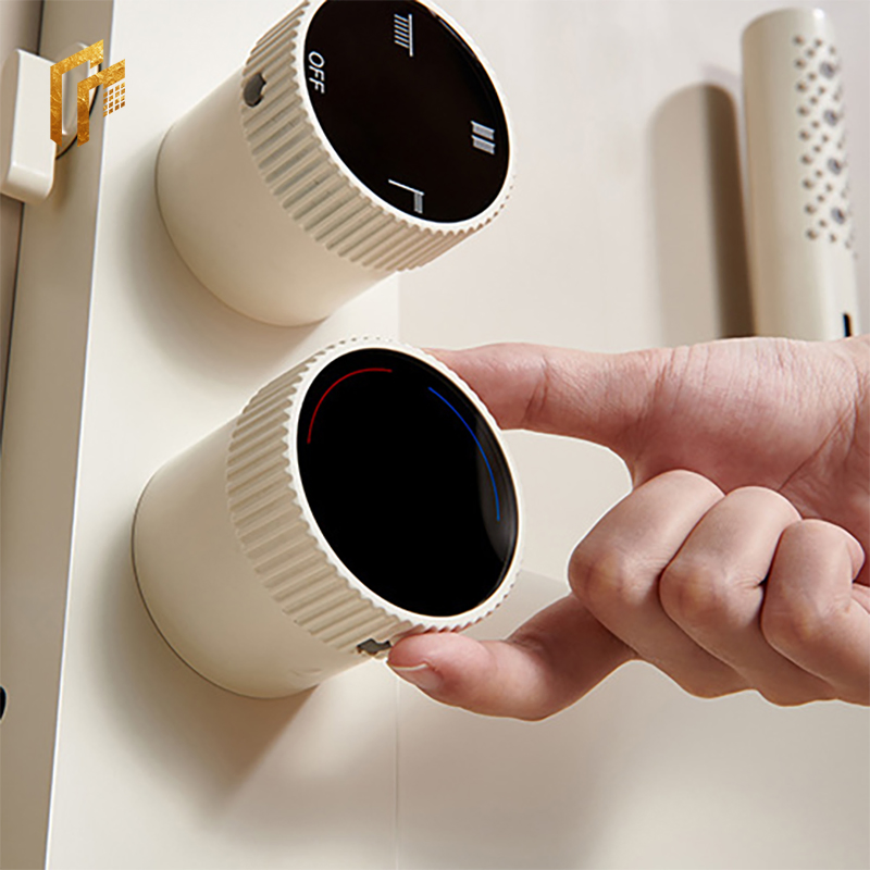 Luxury Victorian Dual Handle Gold Copper Bathroom Bath Separate Hot and Cold Faucets Taps Shower Panel Fixtures with Shower Attachment