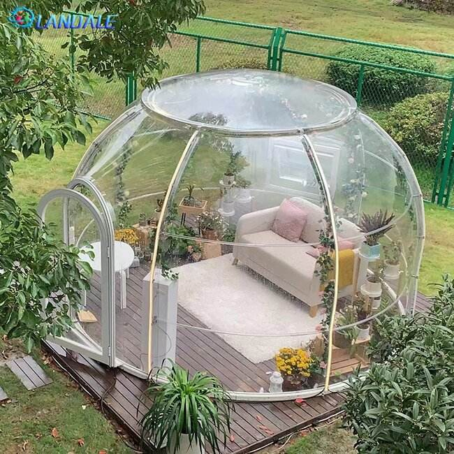 Custom Size Outdoor Bubble Tent House Polycarbonate Hotel Dome Glass Dome Tent Hotel