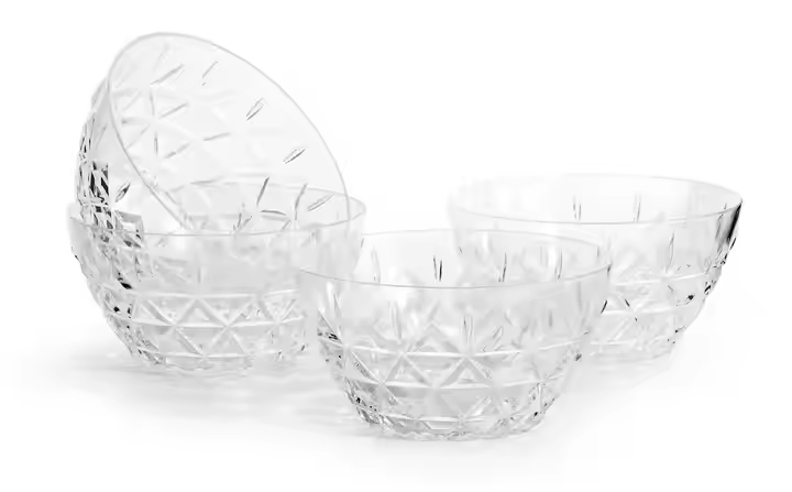 Custom Transparent Acrylic Round Plastic Takeaway Reusable Fruit Salad Bowl with Lid