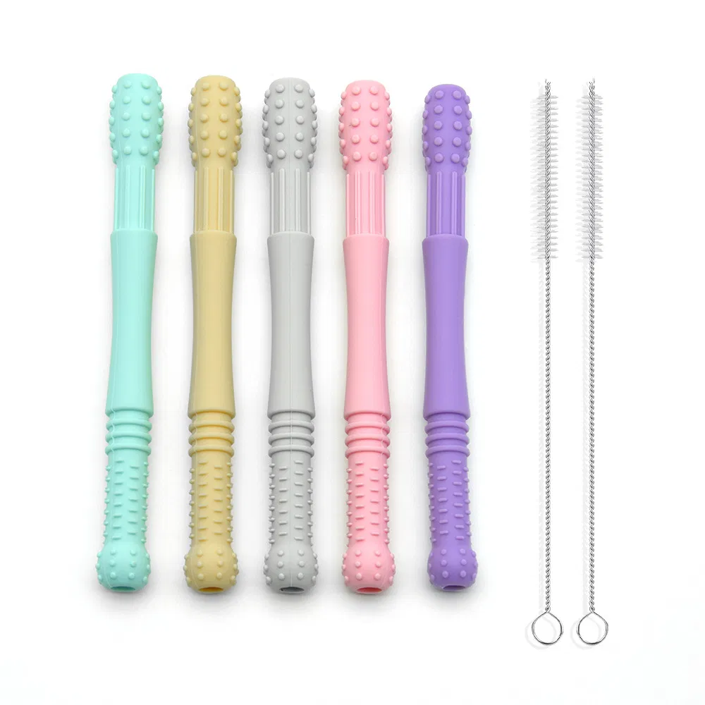 Hollow Silicone Teether Sensory Toys Gum Massager BPA Free Easy to Clean