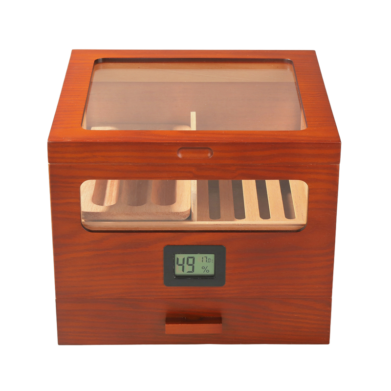 Wholesale OEM Handmade Spanish Cedar Wooden Cigar Cases Humidor Box