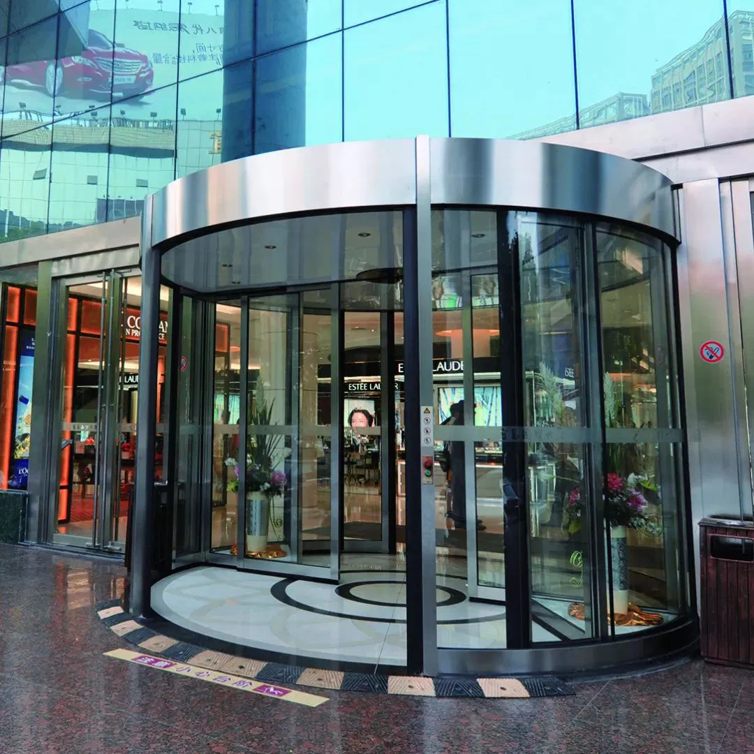 2 Wing Automatic Revolving Door for Commercial Building Entrance Glass Revolving Door