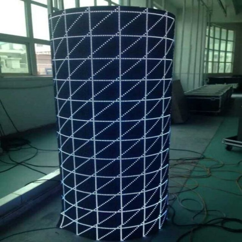 Flexible LED Display P1.25 P2 P4 600 Nits Brightness Indoor & Outdoor Advertising Screen Strong Magnetic Installation Creative Irregular Wall LED Screen