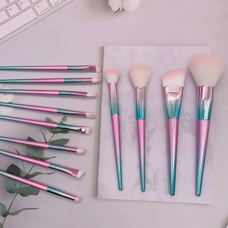 12 PCS Starter Makeup Brushes Soft Fur Face Brush Foundation Brush Powder Brush Highlight Brush Blush Brush Contour Concealer Cosmetic Brushes