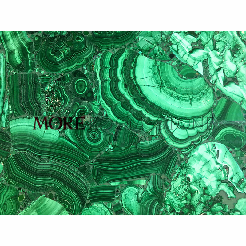Luxury Villa Wall Design Malachite Green Stone