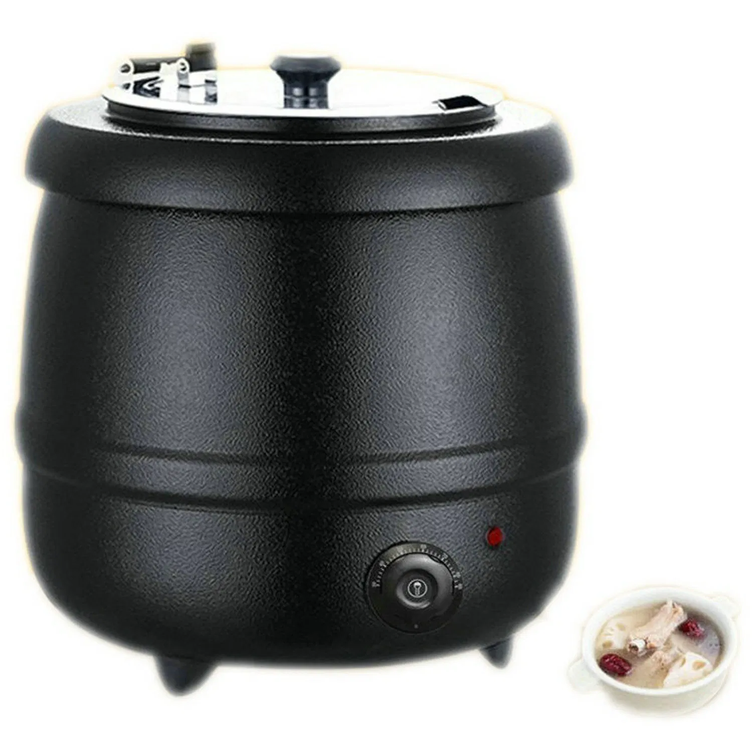 Black Color PP Material Outside Wall, Stainless Steel Inside Wall 13L Capacity Thermal Insulation Soup Kettle