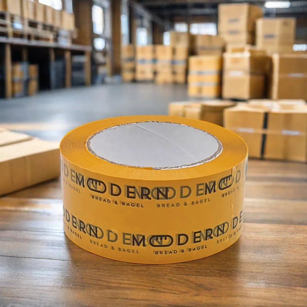 Customized Logo Acrylic Super Clear No Noise Silent BOPP Packing Tape with BSCI Certificate