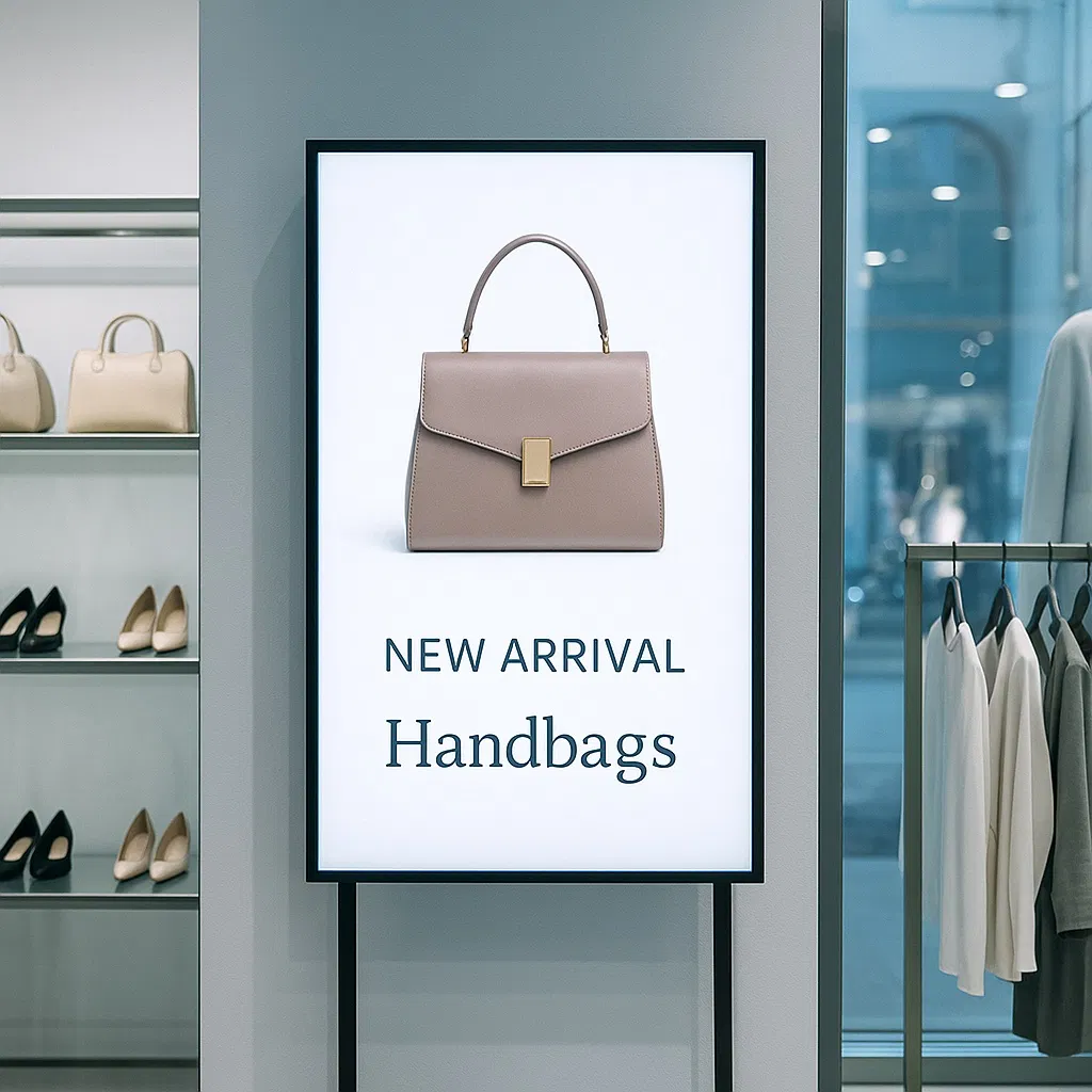 Яркий Android-дисплей для рекламы и магазинов, сенсорный