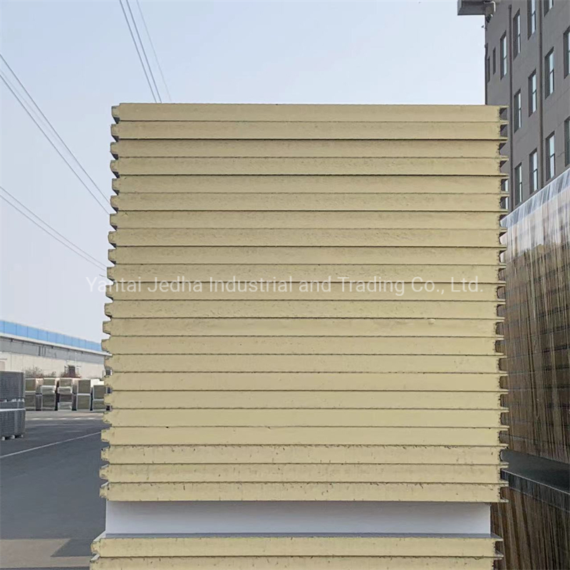 Cheap 50mm/75mm/100mm/150mm/200mm Thermal Insulated Freezer/Cool Room/Warehouse/ Workshop Wall Board EPS/PU/PIR/PUR/Puf/Polyurethane Roof Sandwich Panel Tiles