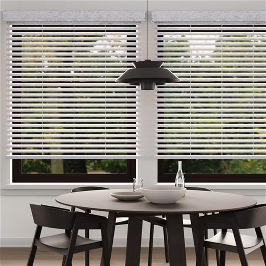 Factory High Quality PVC Faux Wood Horizontal Venetian Blind Window Curtains