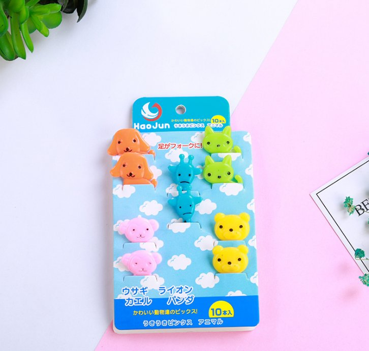 Aohea Dessert Forks for Cakes Desserts Fruit Assorted Cartoon Animal Fruit Fork