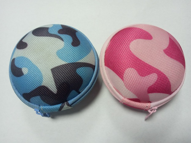 Чехол для наушников EVA круглый, защитный, с сетчатым карманом