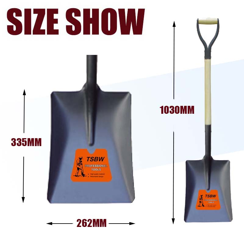 South American Y Type Short Wooden Handle Pala Steel Garden Farm Digging Square Peru Tool Construction Agricultural Shovel