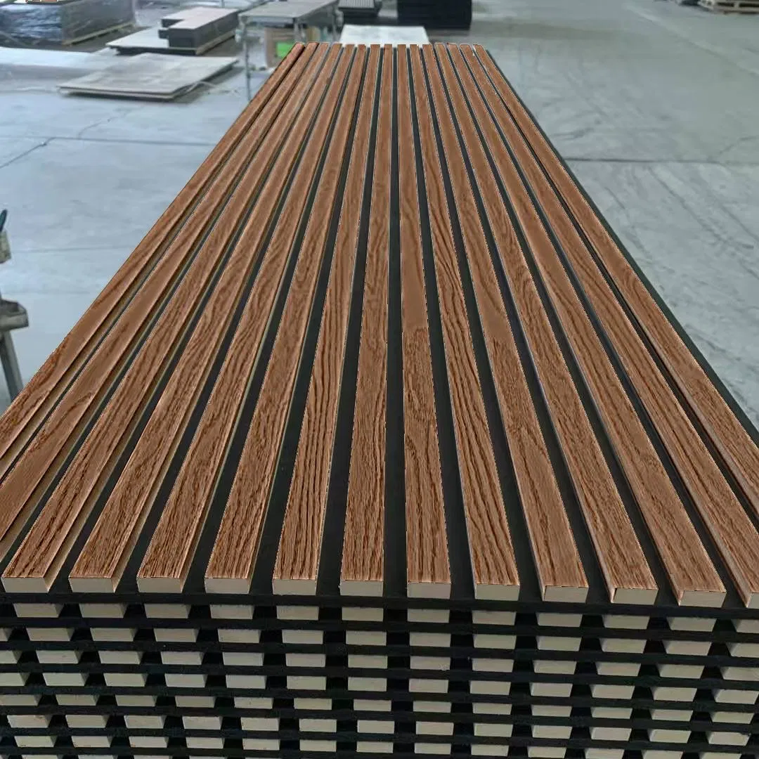 Modern Wood Slat Acoustic Panels for Soundproofing Walls