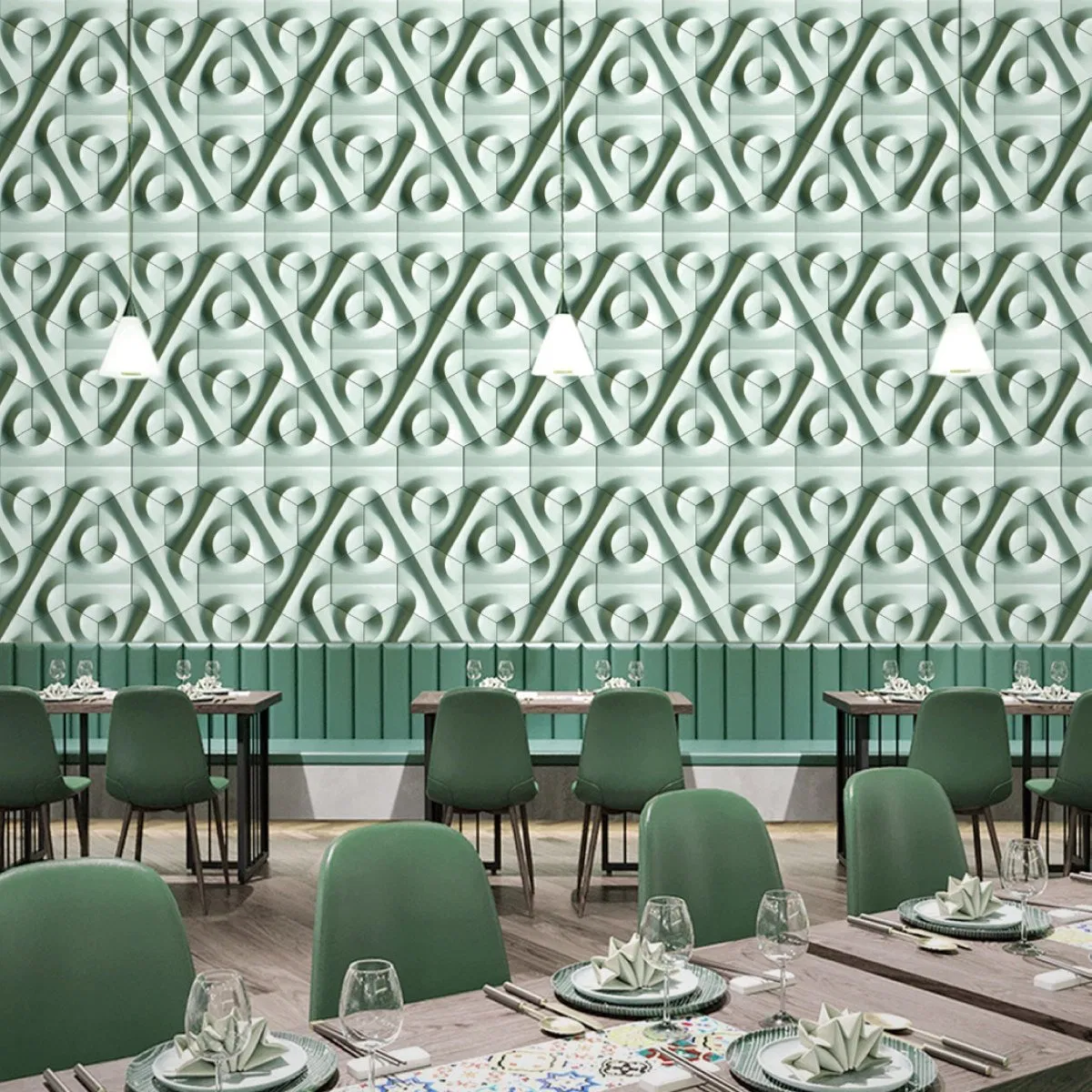 Wall decor Concrete 3D Bricks Tiles Uhpc fireproof for Mall Showroom Villa Indoor Outdoor Wall eco-friendly YEAH 225*260*20mm