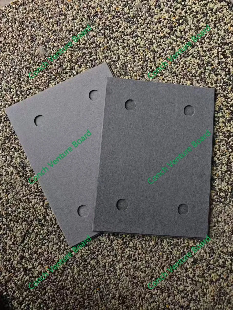 Plain Fiber Cement Board with Perforation and Slot for Wall Decoration