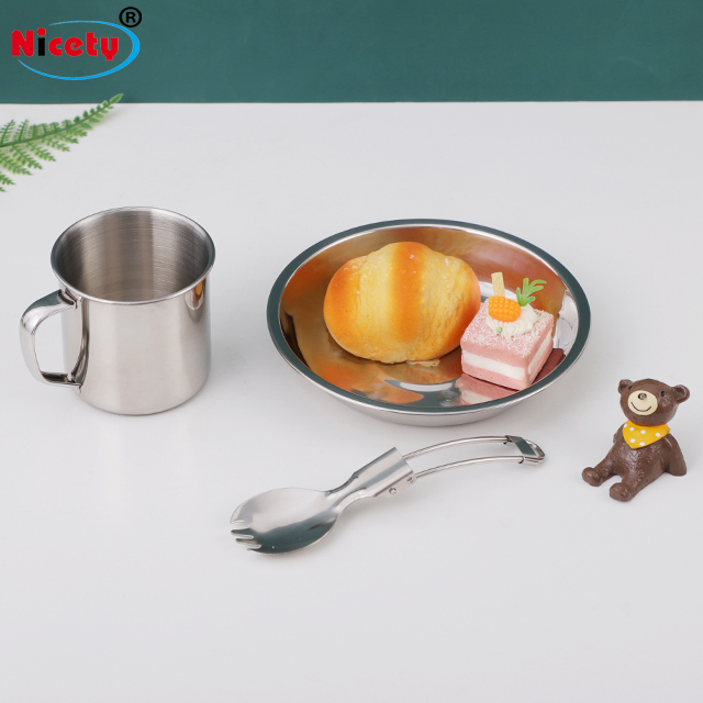 Wholesale Pot Set 10 Pieces Stainless Steel Mess Kit Camping Pot Set