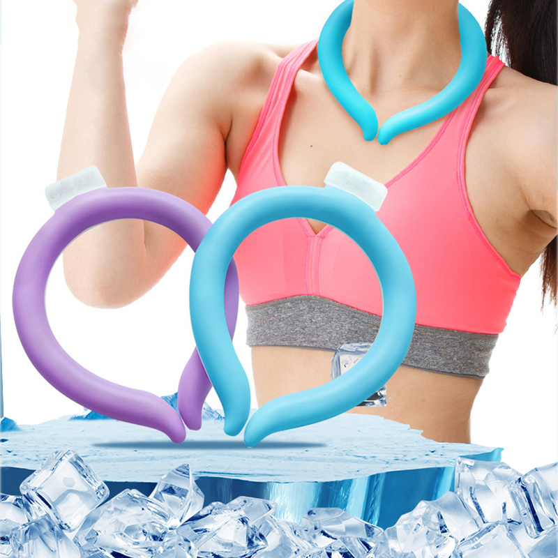 Hot Sale Wearable Neck Cooling Tube Gel Cold Ice Ring Portable Neck Cooler
