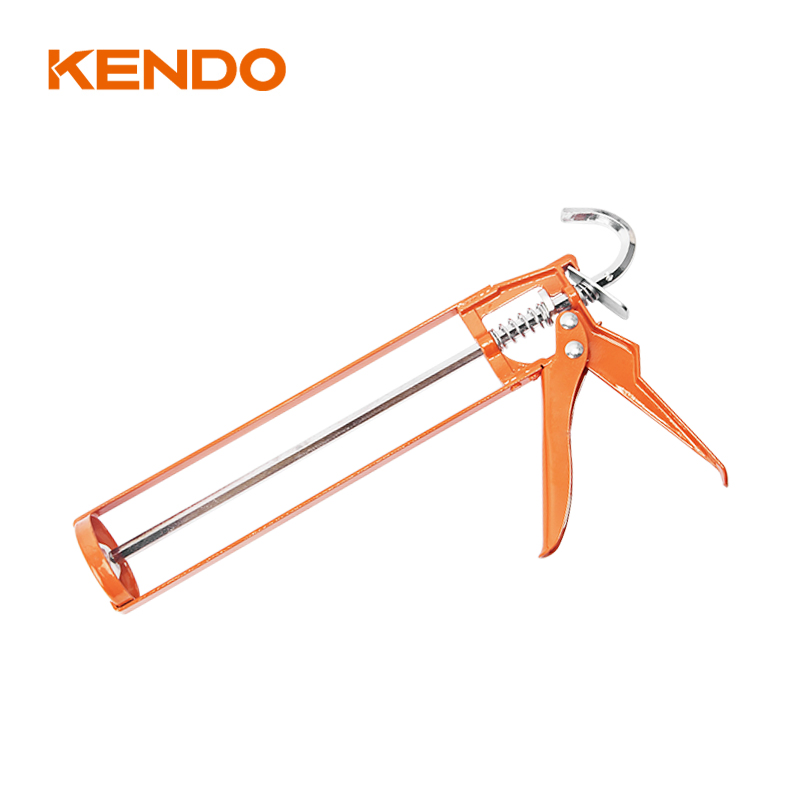 Kendo Skeleton Caulking Gun with Hard Steel Trigger and Swivel Handle for Use with Cartridges up to 300ml