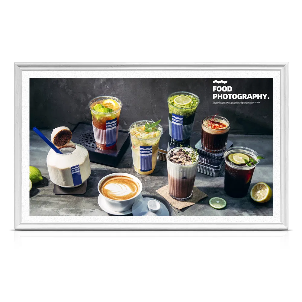 Цифровая фоторамка 27 дюймов, деревянная, Wi-Fi