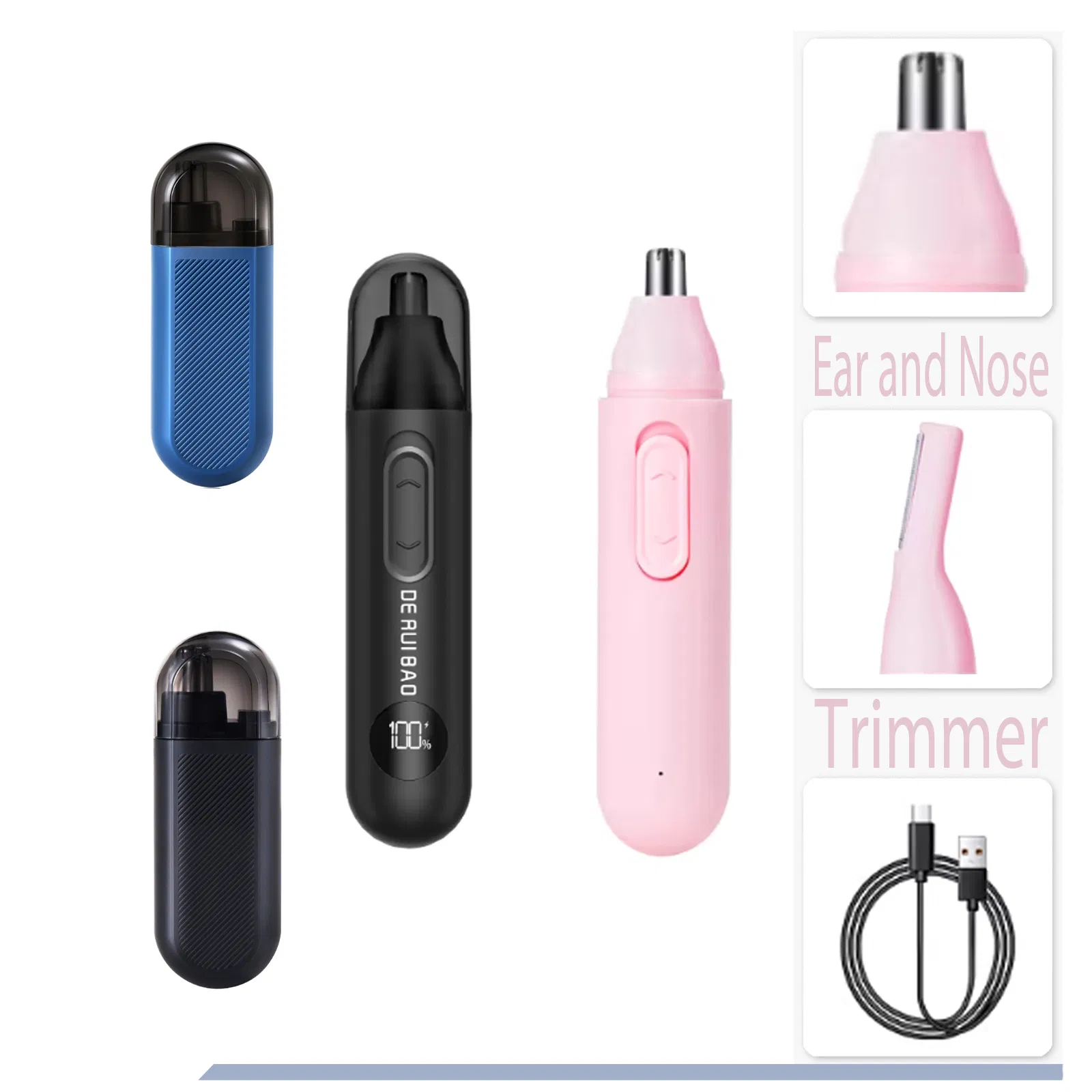 Digital Readout Battery Tracking Nose Hair Trimmer