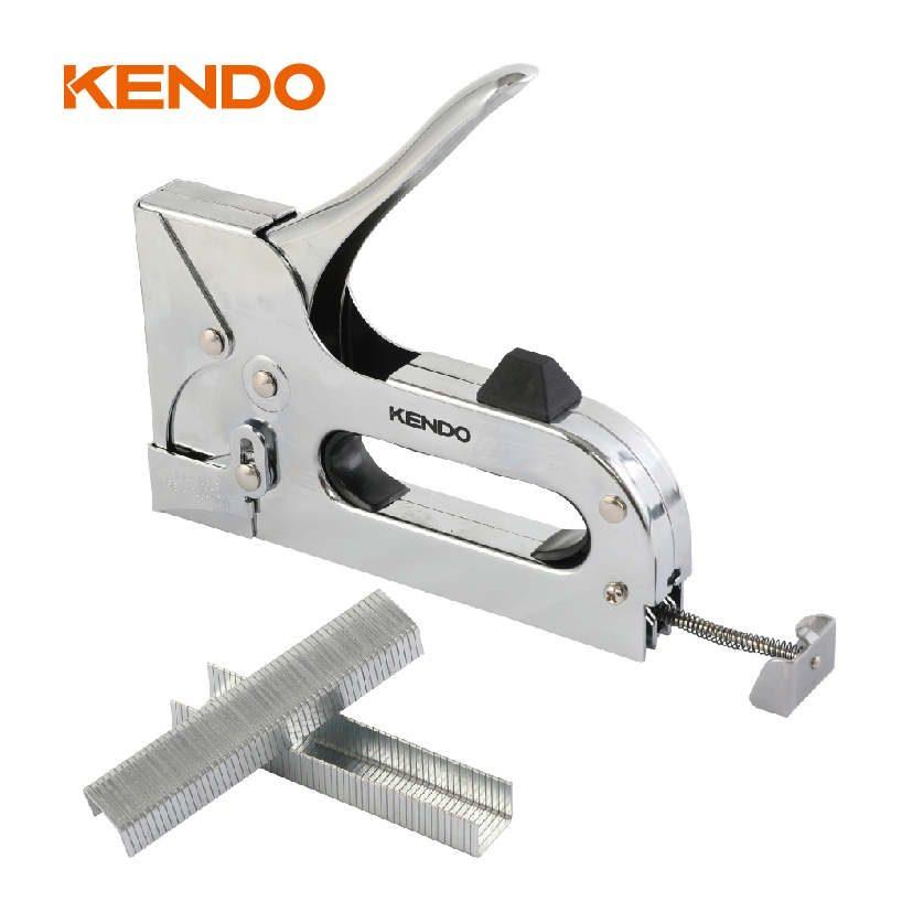 Kendo Heavy Duty Staple Gun Compatible with 400PC 8mm D-Type Staples