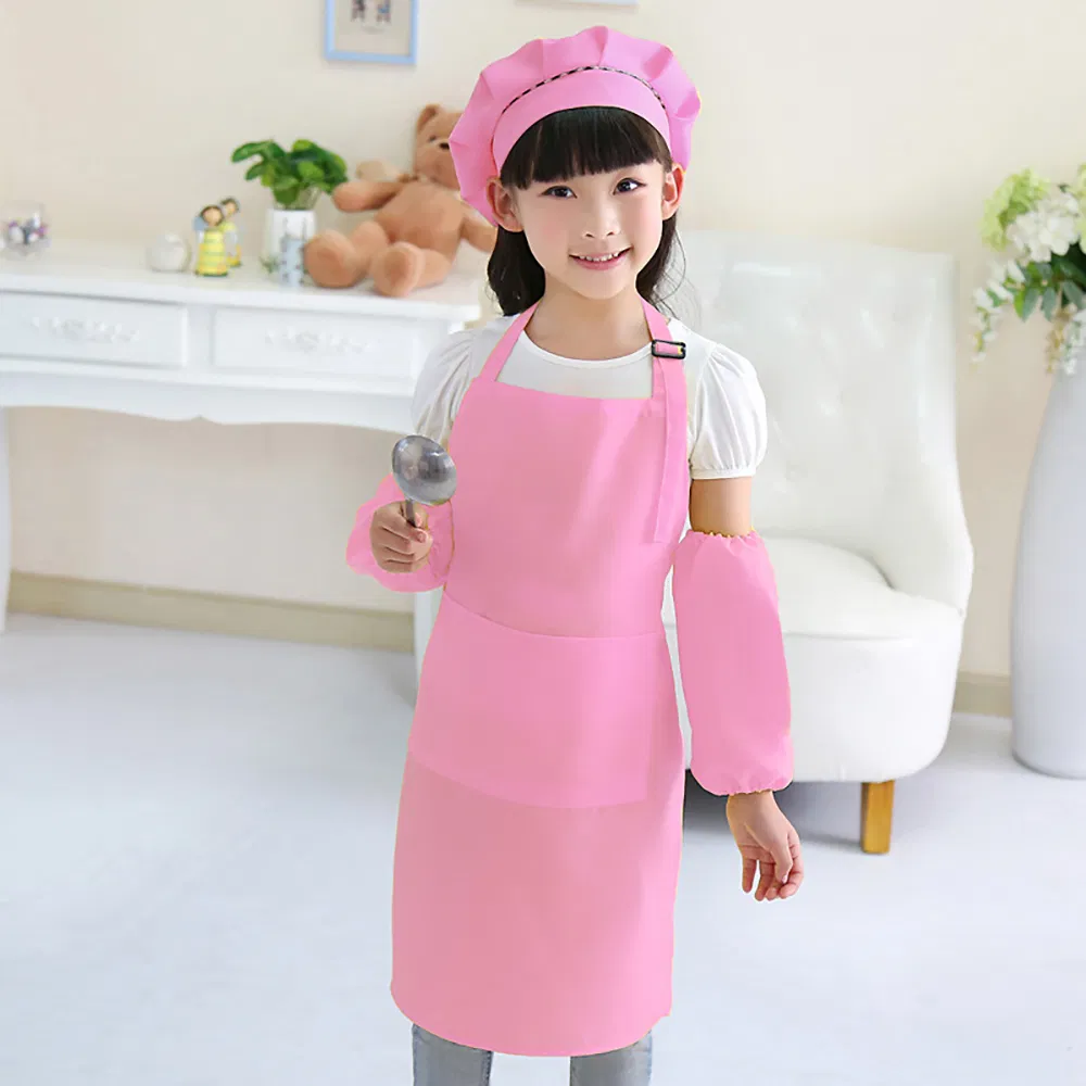 Wholesale Cotton Canvas Apron Cheap Custom Apron Kids Painting Children Apron