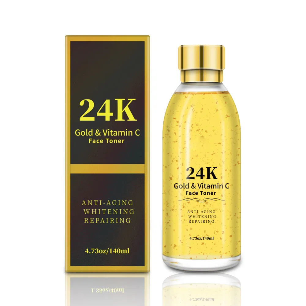 Private Label 24K Gold & Vitamin C Factory Price Facial OEM ODM Moisturizing Repairing Soothing Face Toner