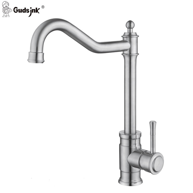 Kitchen Sink Faucet Mixer Tap with Pull-out Sprayer Stainless Steel
