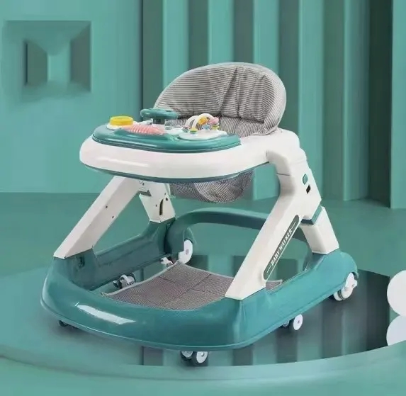 New Model Top Sell Cheap Baby Roller Walker Push Activity Car 3 in 1 Plastic with Toy Plate/Infant Walker for Kids