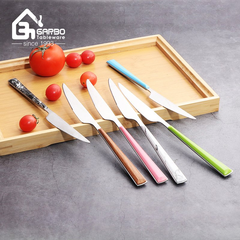 6PCS Color Box Pack 430 Stainless Steel Dinner Knife