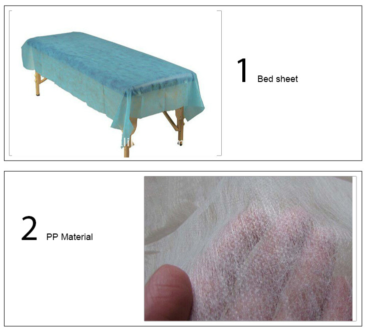 Custom Disposable Non Woven Bed Sheets Luxury SPA / Salon Fitted Bed Sheet