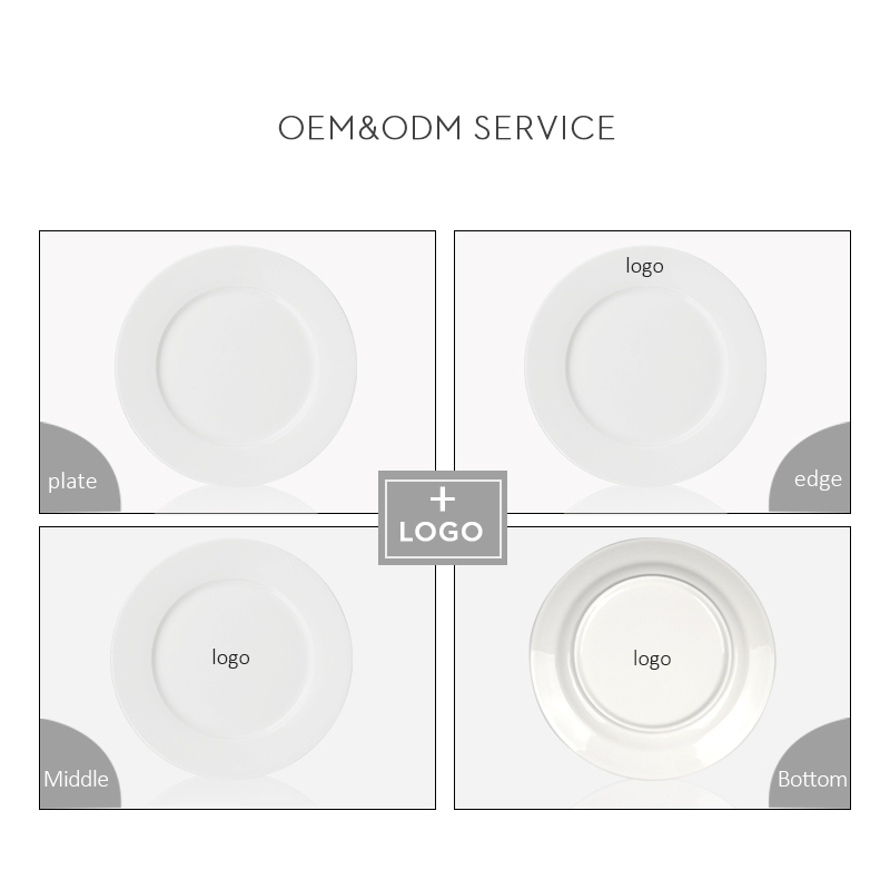 in Stock Dinnerware Round Flat Porcelain Plate for Supply Hotels and Resturants